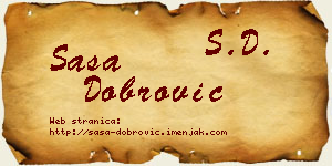 Saša Dobrović vizit kartica
